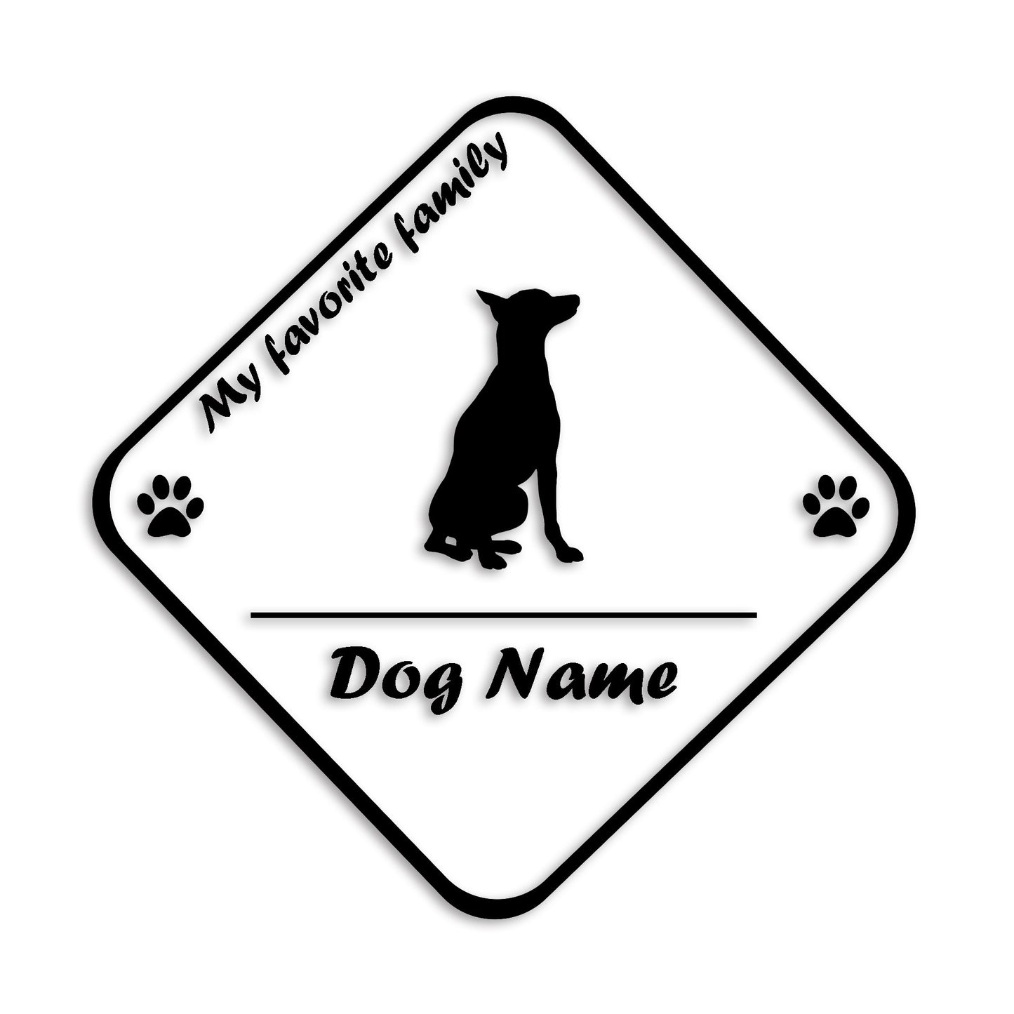 ドーベルマン 文字入れ可能 ペット 犬 カッティング ステッカー (st-11-62)