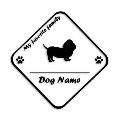 バセットハウンド 文字入れ可能 ペット 犬 カッティング ステッカー (st-11-67)