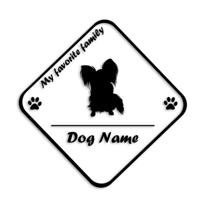 パピヨン 文字入れ可能 ペット 犬 カッティング ステッカー (st-11-73)