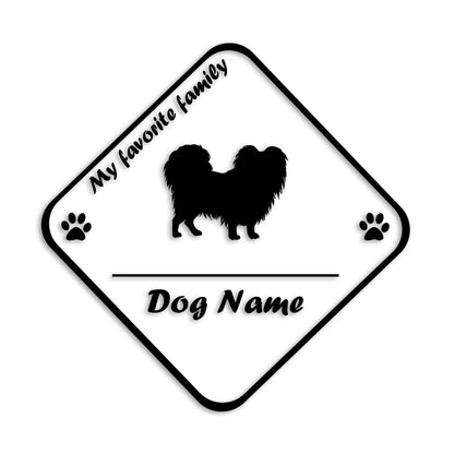 パピヨン 文字入れ可能 ペット 犬 カッティング ステッカー (st-11-74)