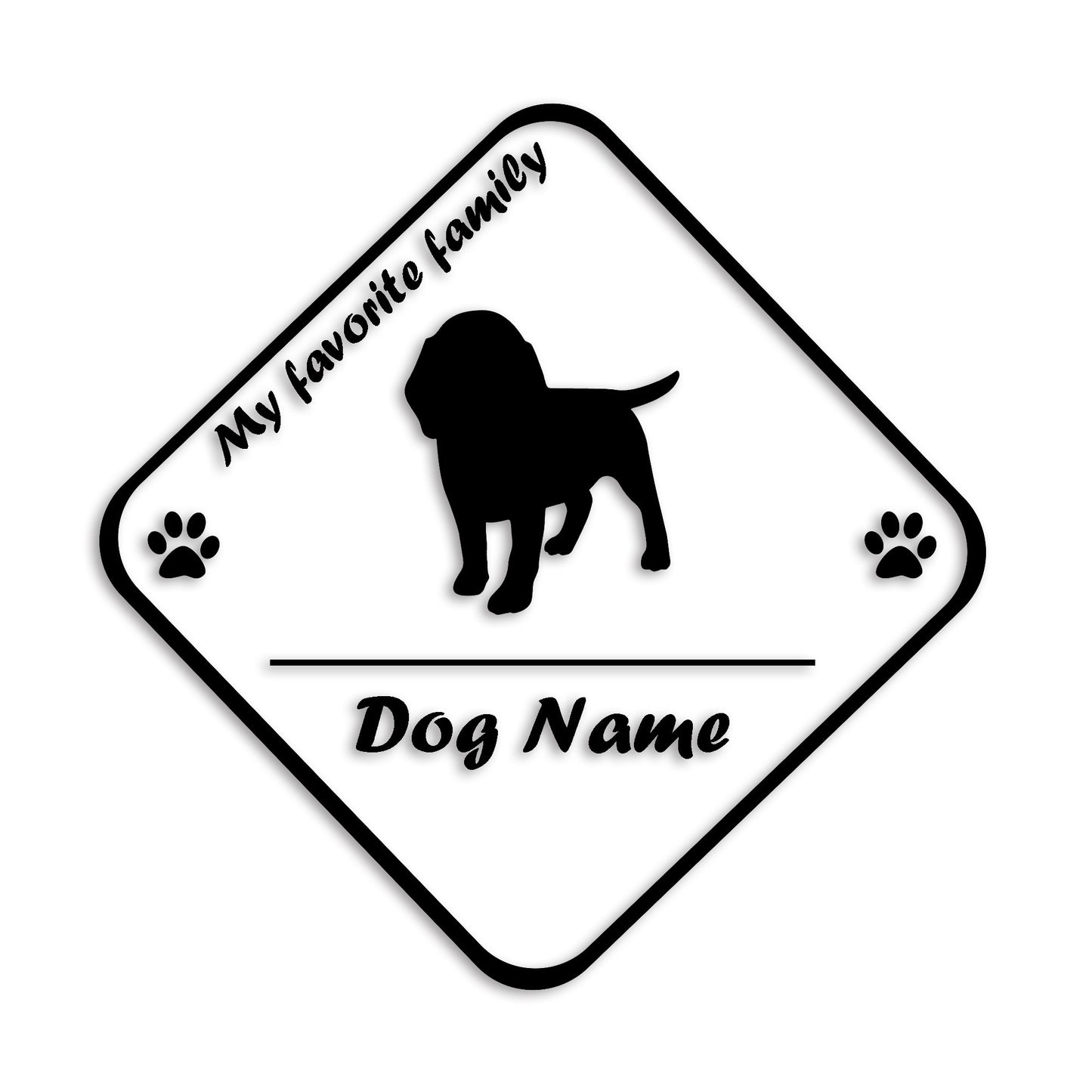 ビーグル 文字入れ可能 ペット 犬 カッティング ステッカー (st-11-77)