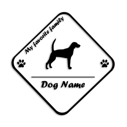 ビーグル 文字入れ可能 ペット 犬 カッティング ステッカー (st-11-81)