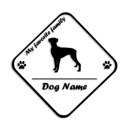 ボクサー 文字入れ可能 ペット 犬 カッティング ステッカー (st-11-97)