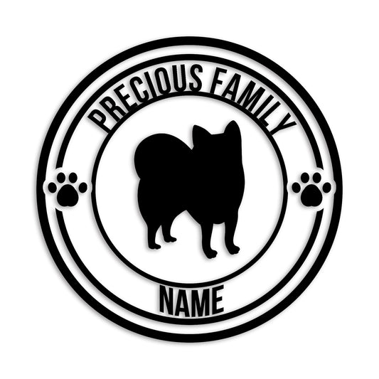 ポメラニアン 文字入れ可能 ペット 犬 カッティング ステッカー (st-132-100)