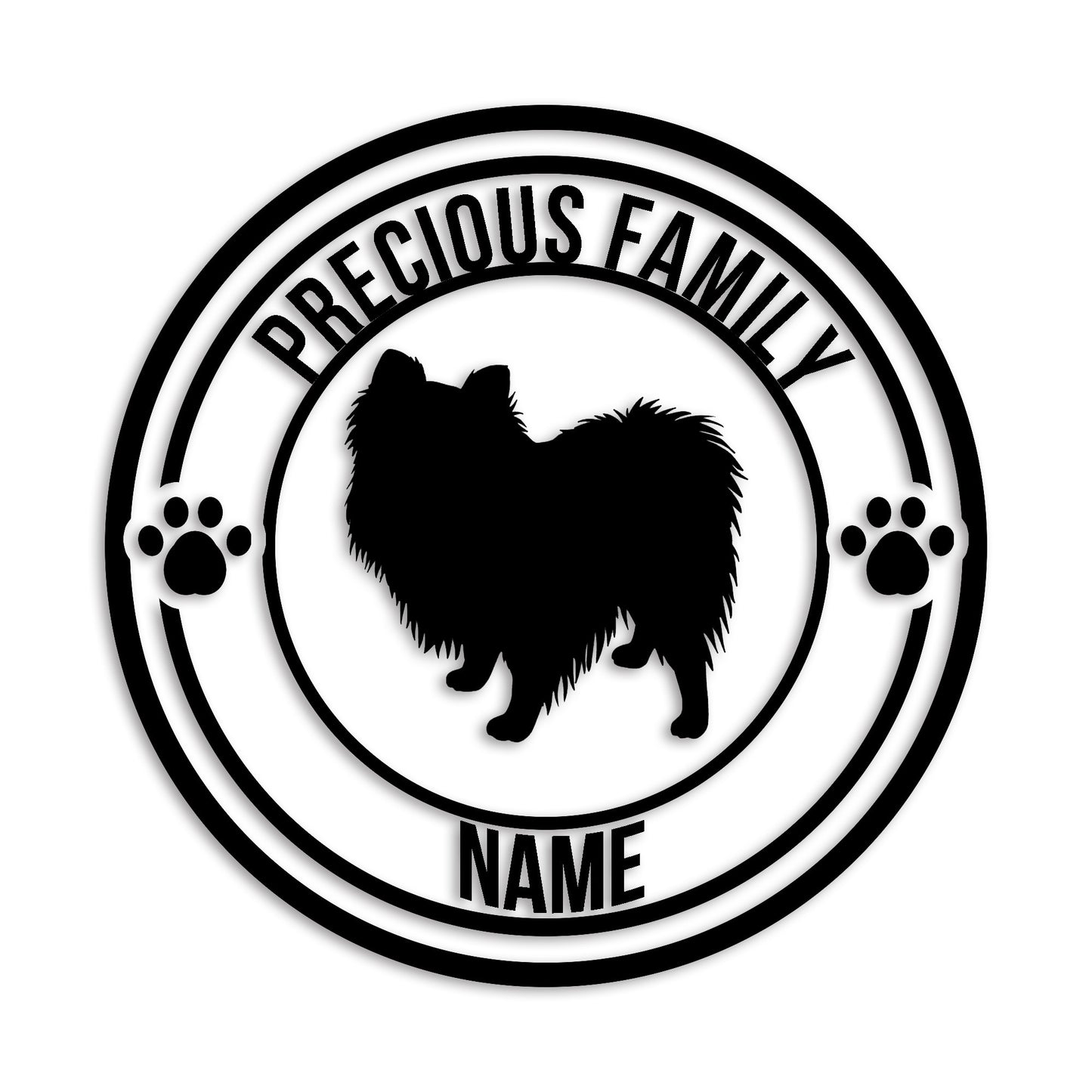 ポメラニアン 文字入れ可能 ペット 犬 カッティング ステッカー (st-132-101)