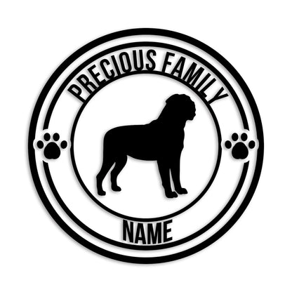 マスティフ 文字入れ可能 ペット 犬 カッティング ステッカー (st-132-103)