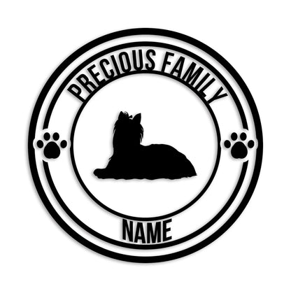 ヨークシャーテリア 文字入れ可能 ペット 犬 カッティング ステッカー (st-132-110)