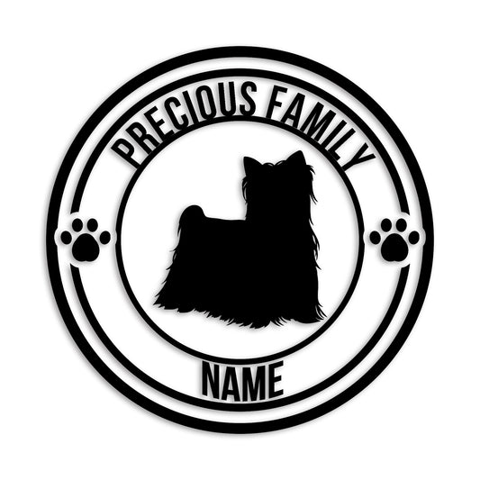 ヨークシャーテリア 文字入れ可能 ペット 犬 カッティング ステッカー (st-132-111)