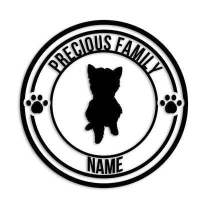 ヨークシャーテリア 文字入れ可能 ペット 犬 カッティング ステッカー (st-132-112)