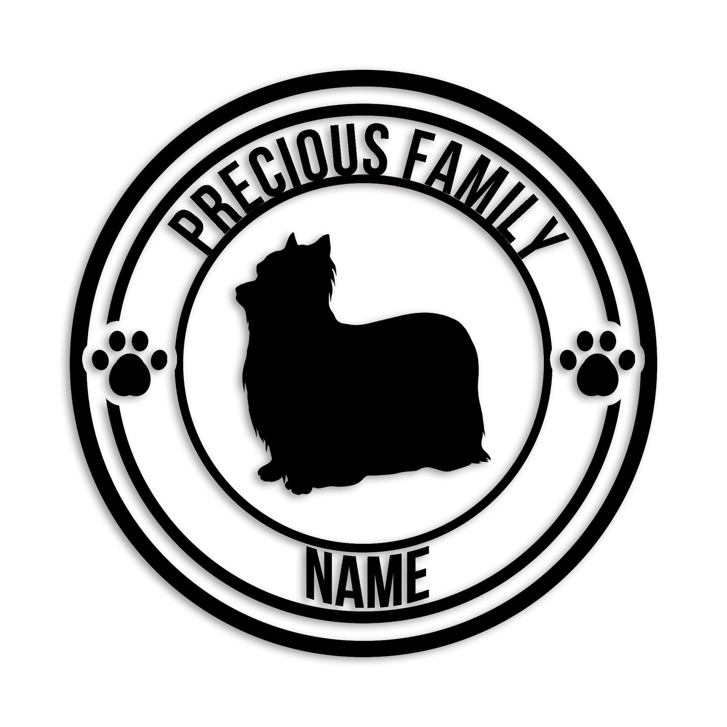 ヨークシャーテリア 文字入れ可能 ペット 犬 カッティング ステッカー (st-132-113)