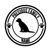 ラブラドールレトリバー 文字入れ可能 カッティングステッカー st-132-115