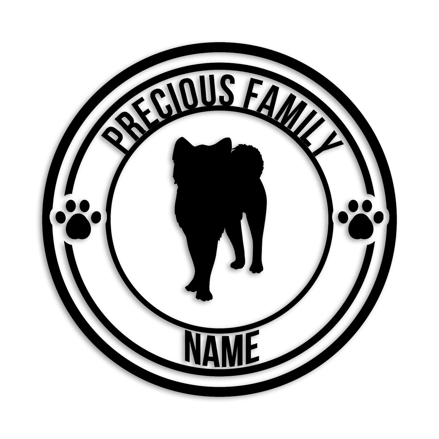 秋田犬 文字入れ可能 ペット 犬 カッティング ステッカー (st-132-127)