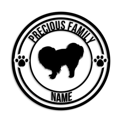 狆 ちん 文字入れ可能 ペット 犬 カッティング ステッカー (st-132-129)