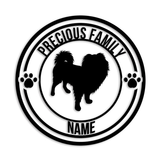 狆 ちん 文字入れ可能 ペット 犬 カッティング ステッカー (st-132-130)