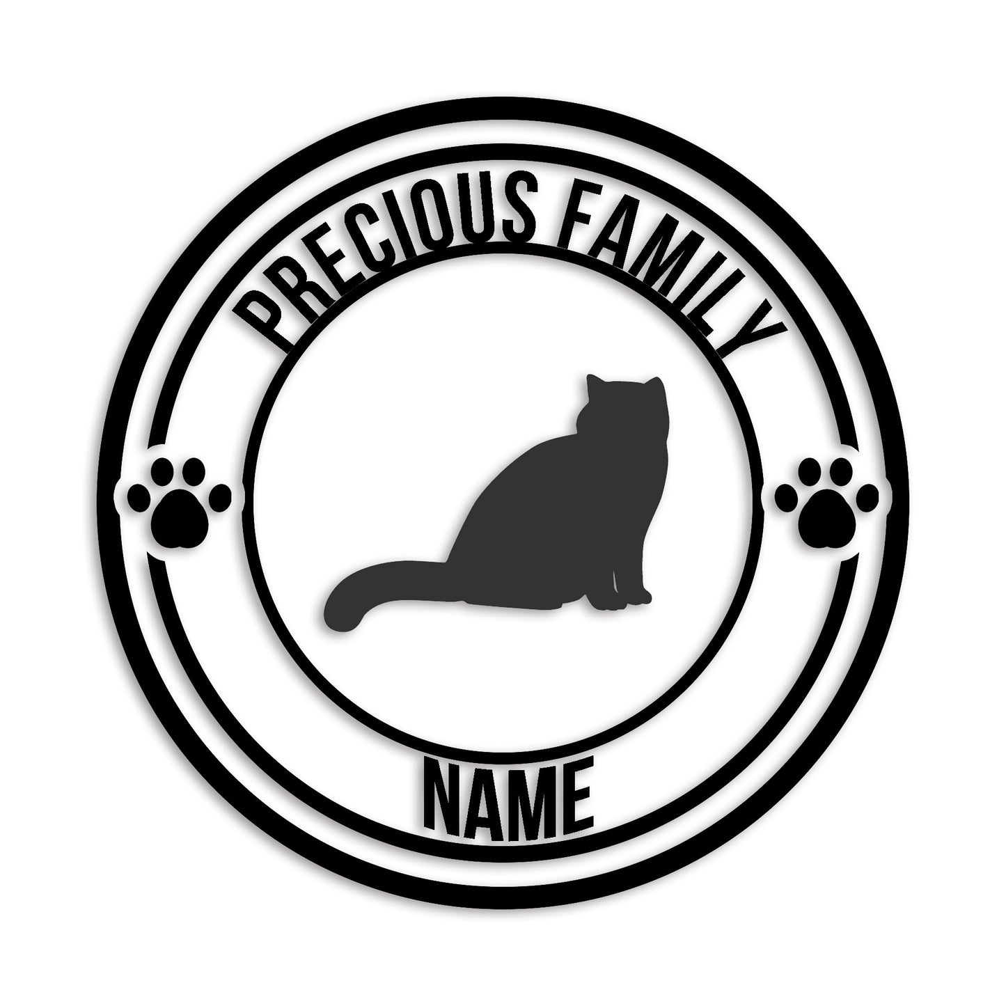 エキゾチック 文字入れ可能 ペット 猫 カッティング ステッカー (st-132-139)