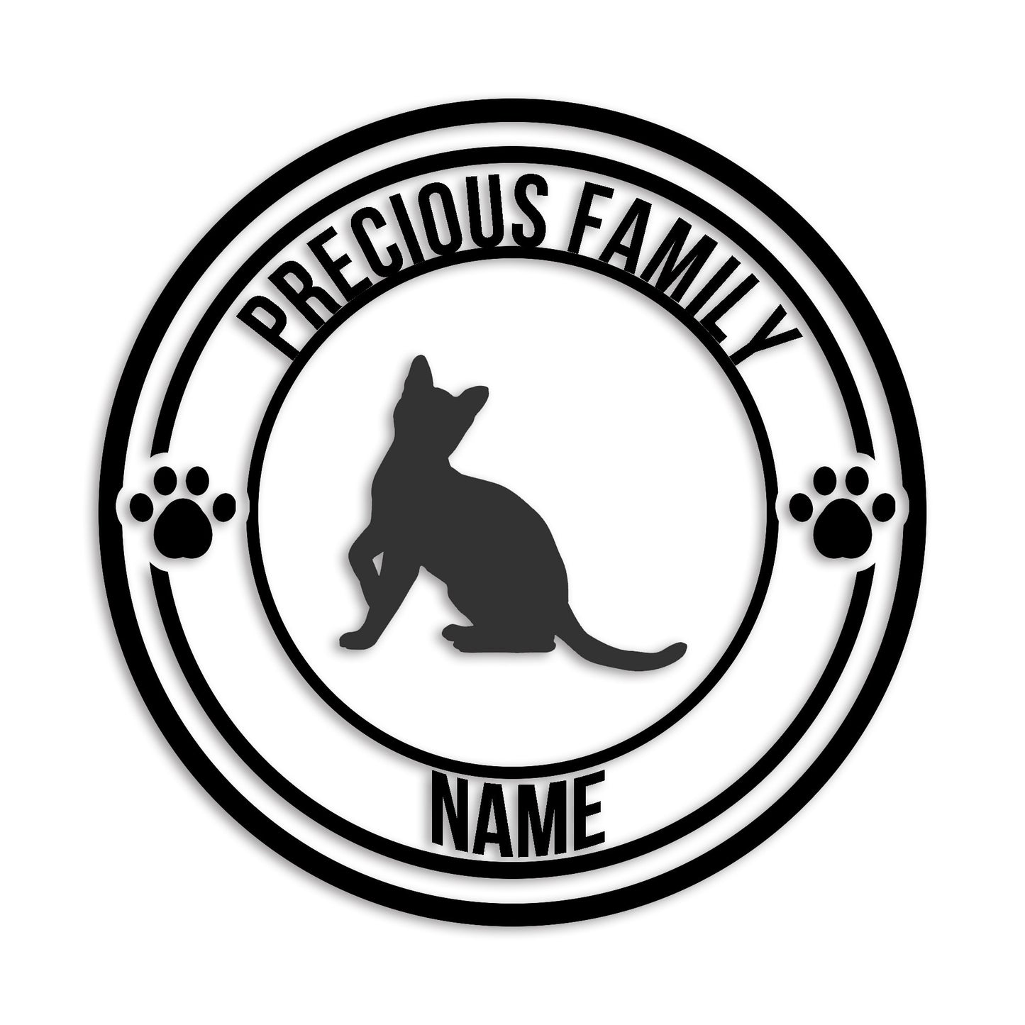 ベンガル 文字入れ可能 ペット 猫 カッティング ステッカー (st-132-170)