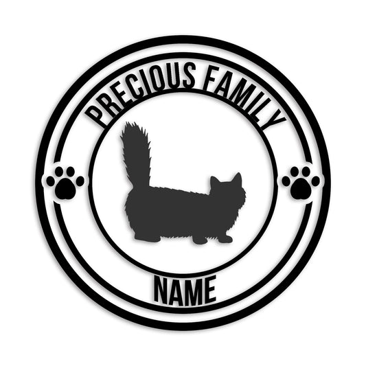 マンチカン 文字入れ可能 ペット 猫 カッティング ステッカー (st-132-171)