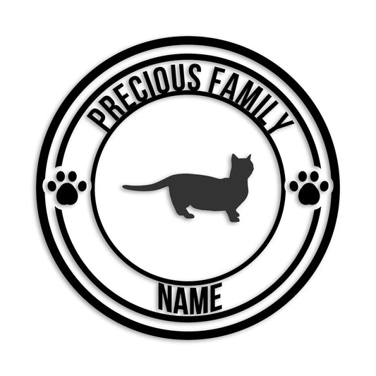 マンチカン 文字入れ可能 ペット 猫 カッティング ステッカー (st-132-172)