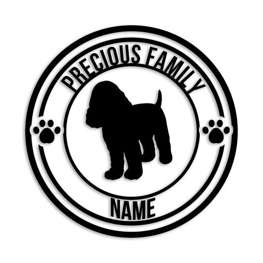 コッカースパニエル 文字入れ可能 カッティングステッカー st-132-25