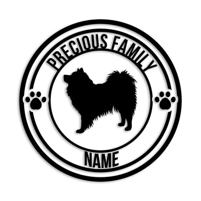 スピッツ 文字入れ可能 ペット 犬 カッティング ステッカー (st-132-38)