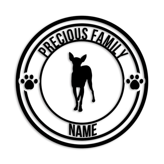 イタリアングレーハウンド 文字入れ可能 ペット 犬 カッティング ステッカー (st-132-4)