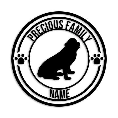 セントバーナード 文字入れ可能 ペット 犬 カッティング ステッカー (st-132-41)