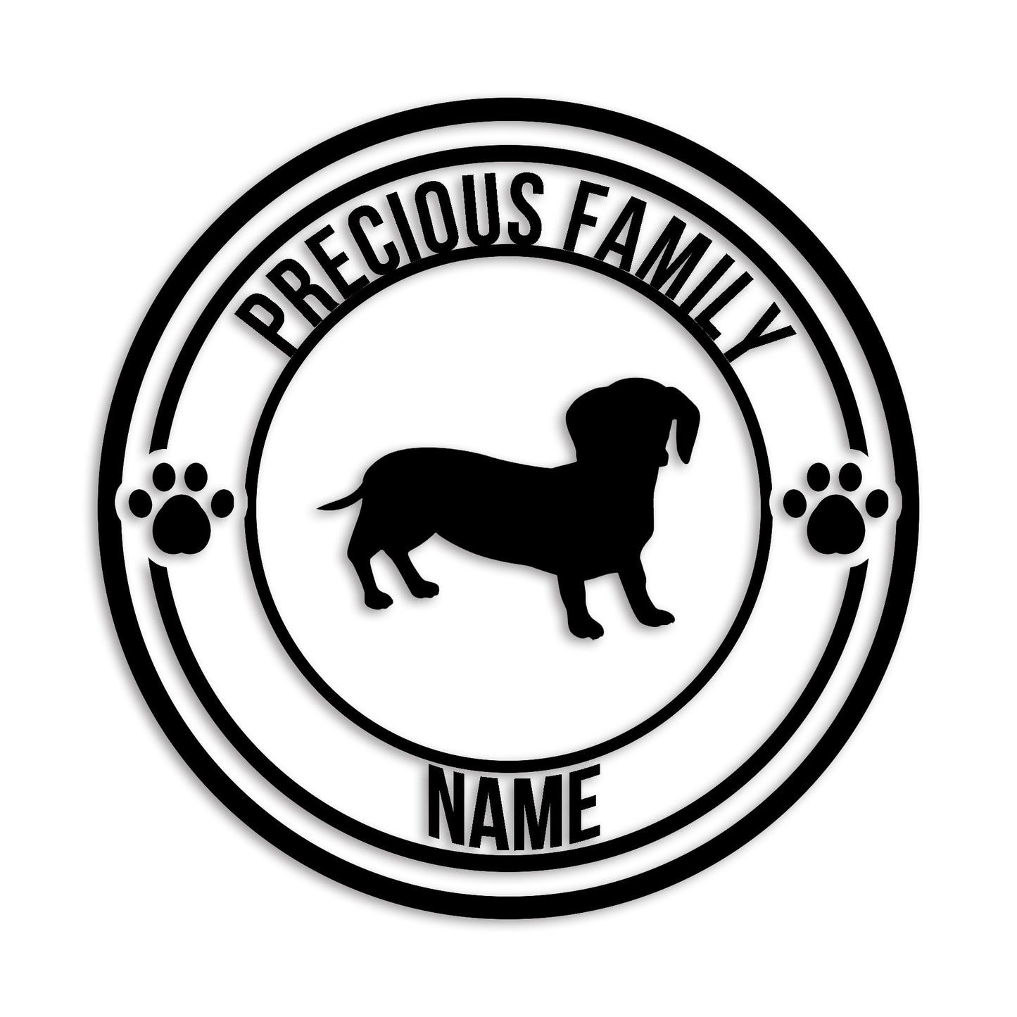 ダックスフンド 文字入れ可能 ペット 犬 カッティング ステッカー (st-132-43)