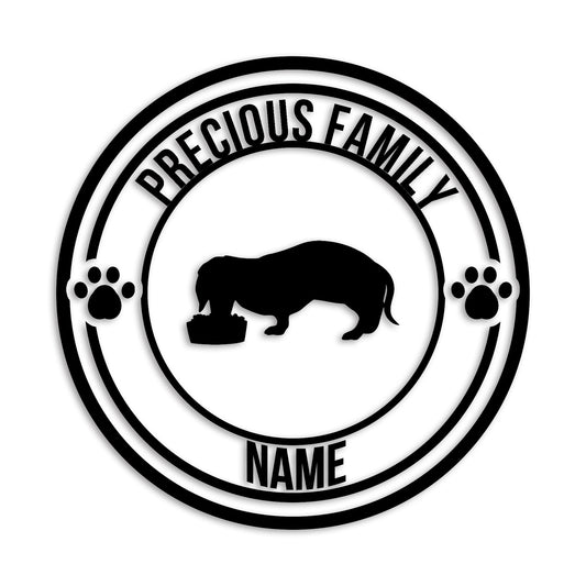 ダックスフンド 文字入れ可能 ペット 犬 カッティング ステッカー (st-132-44)