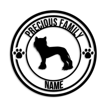 チャイニーズクレステッドドッグ 文字入れ可能 ペット 犬 カッティング ステッカー (st-132-48)