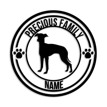 イタリアングレーハウンド 文字入れ可能 ペット 犬 カッティング ステッカー (st-132-5)