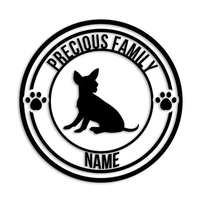 チワワ 文字入れ可能 ペット 犬 カッティング ステッカー (st-132-52)