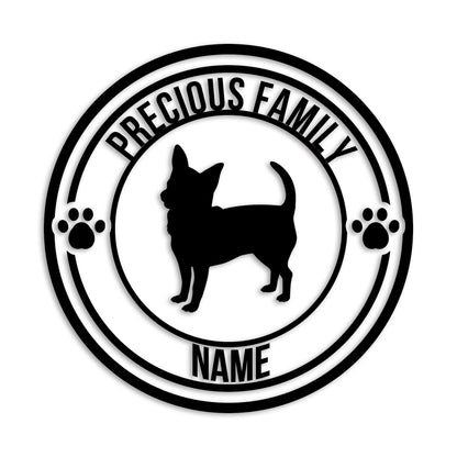 チワワ 文字入れ可能 ペット 犬 カッティング ステッカー (st-132-53)