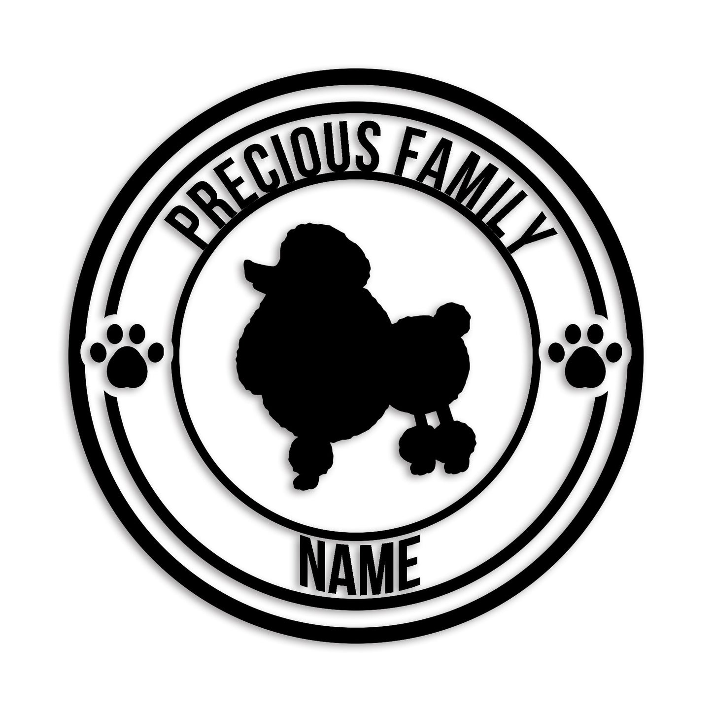 トイプードル 文字入れ可能 ペット 犬 カッティング ステッカー (st-132-57)