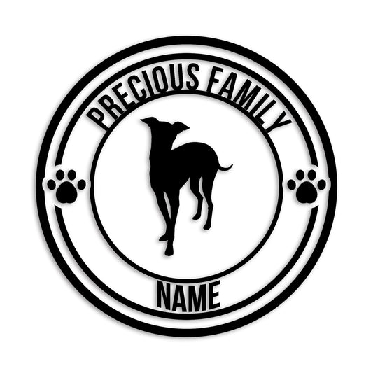 イタリアングレーハウンド 文字入れ可能 ペット 犬 カッティング ステッカー (st-132-6)