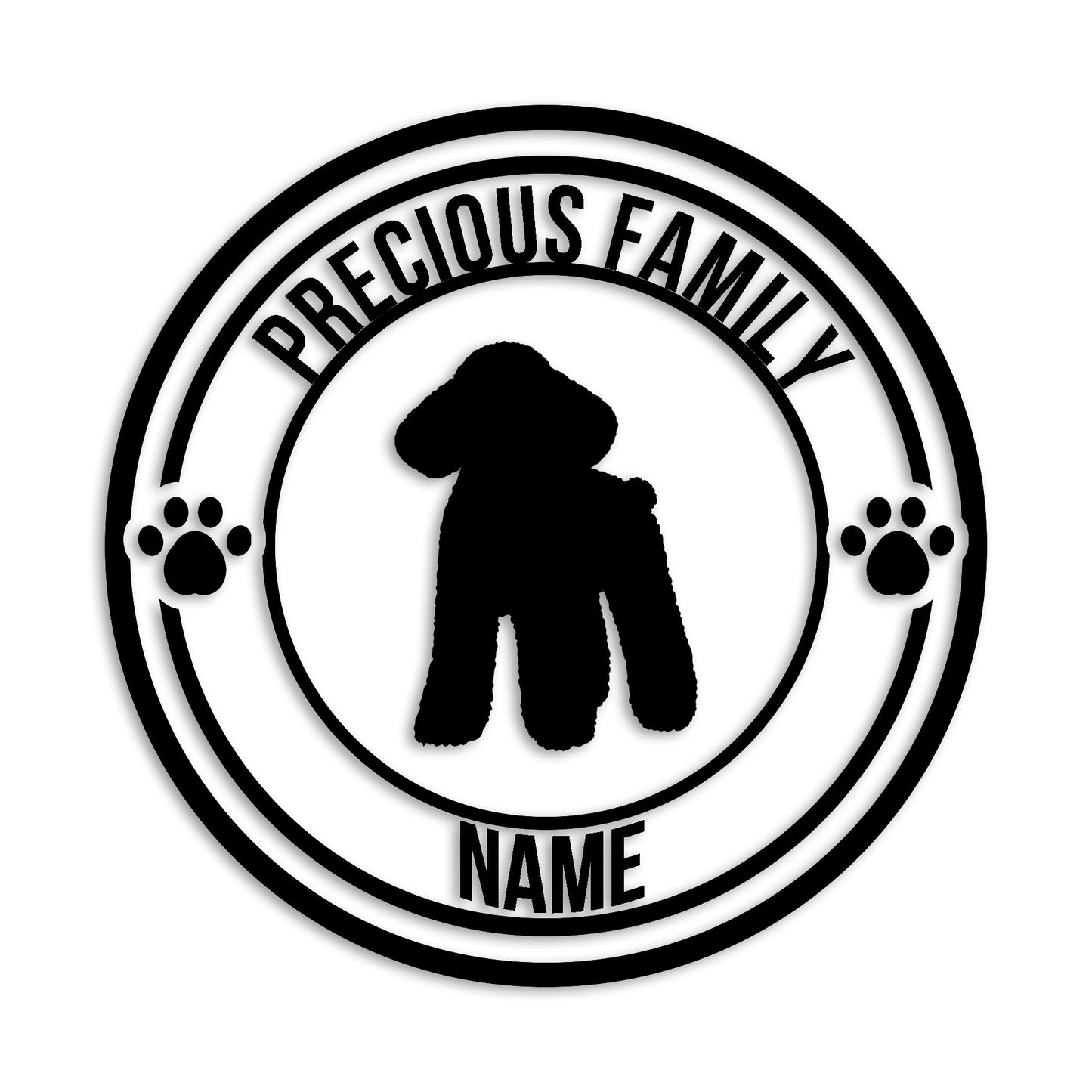 トイプードル 文字入れ可能 ペット 犬 カッティング ステッカー (st-132-60)