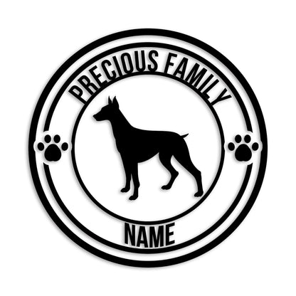 ドーベルマン 文字入れ可能 ペット 犬 カッティング ステッカー (st-132-61)