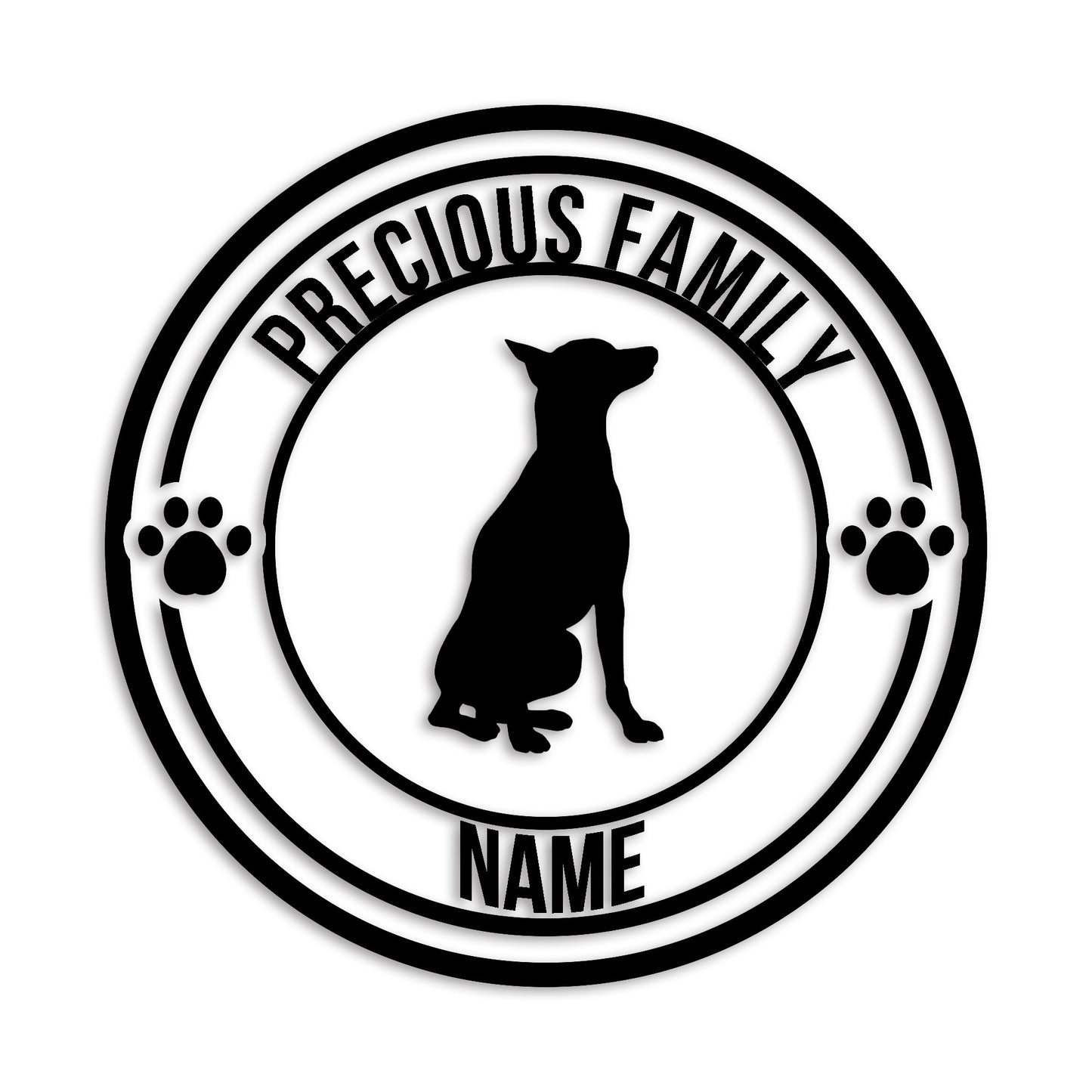 ドーベルマン 文字入れ可能 ペット 犬 カッティング ステッカー (st-132-62)