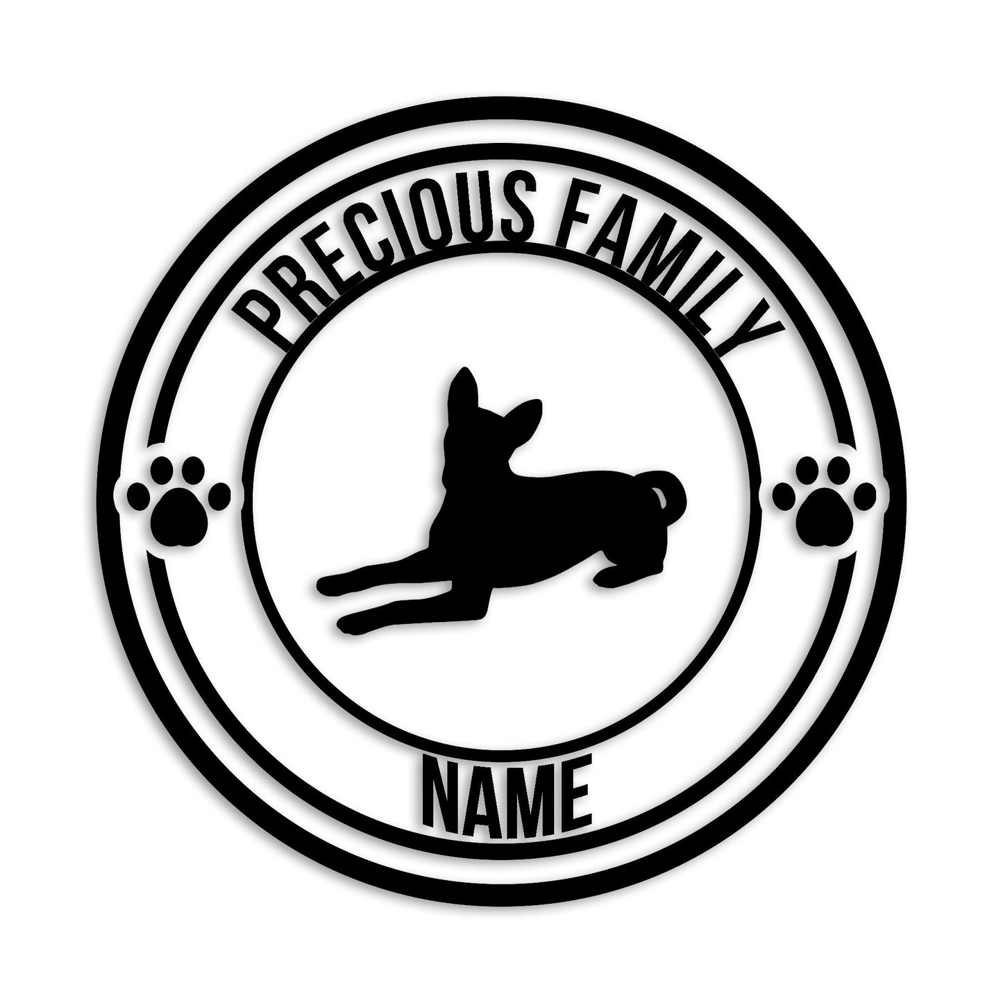 バセンジー 文字入れ可能 ペット 犬 カッティング ステッカー (st-132-70)