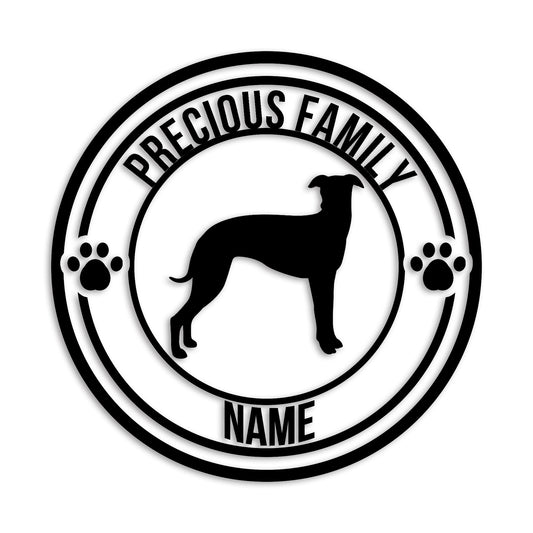 ウィペット 文字入れ可能 ペット 犬 カッティング ステッカー (st-132-8)