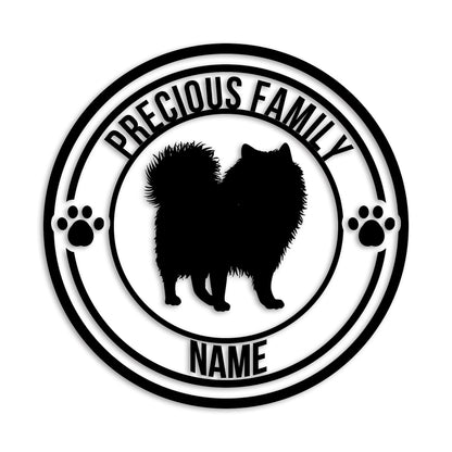 ポメラニアン 文字入れ可能 ペット 犬 カッティング ステッカー (st-132-99)