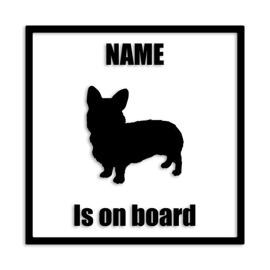 ウェルシュコーギー 文字入れ可能 ペット 犬 カッティング ステッカー (st-133-10)