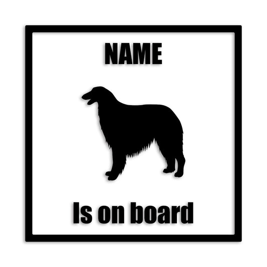 ボルゾイ 文字入れ可能 ペット 犬 カッティング ステッカー (st-133-102)