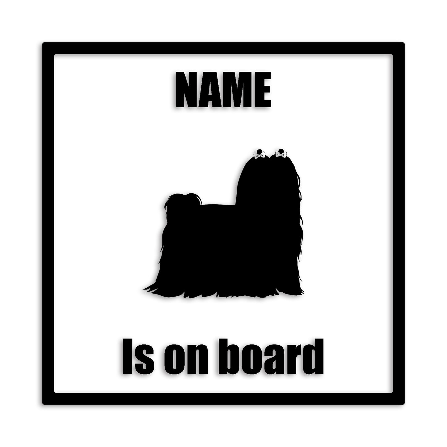 マルチーズ 文字入れ可能 ペット 犬 カッティング ステッカー (st-133-104)