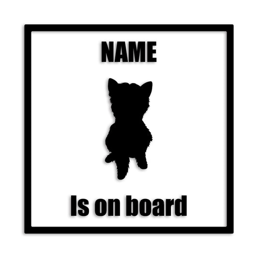 ヨークシャーテリア 文字入れ可能 ペット 犬 カッティング ステッカー (st-133-112)