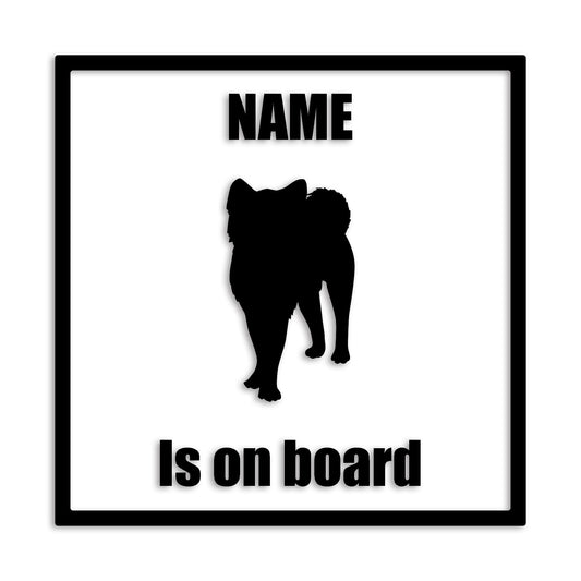 秋田犬 文字入れ可能 ペット 犬 カッティング ステッカー (st-133-127)