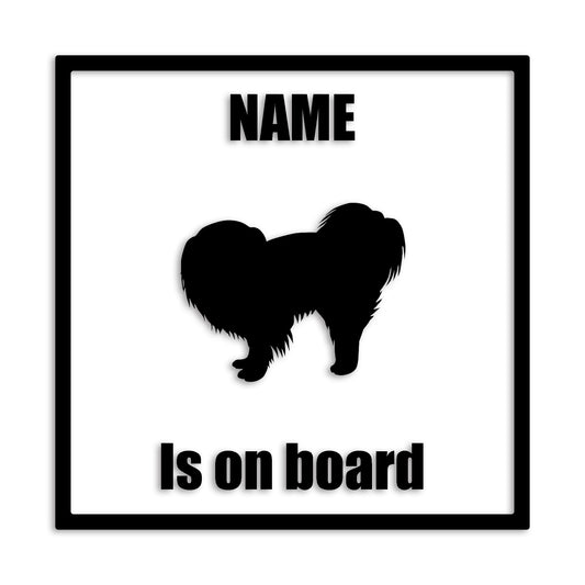 狆 ちん 文字入れ可能 ペット 犬 カッティング ステッカー (st-133-129)