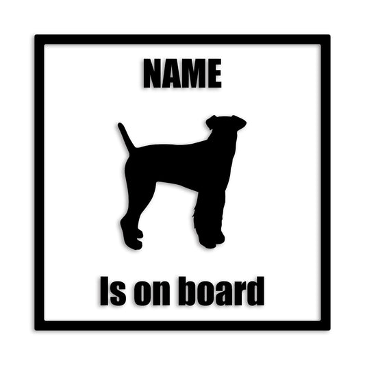 エアデール 文字入れ可能 ペット 犬 カッティング ステッカー (st-133-14)