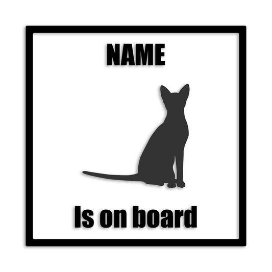 オリエンタル 文字入れ可能 ペット 猫 カッティング ステッカー (st-133-144)