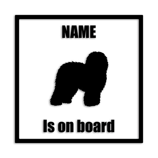 オールドイングリッシュ 文字入れ可能 ペット 犬 カッティング ステッカー (st-133-15)