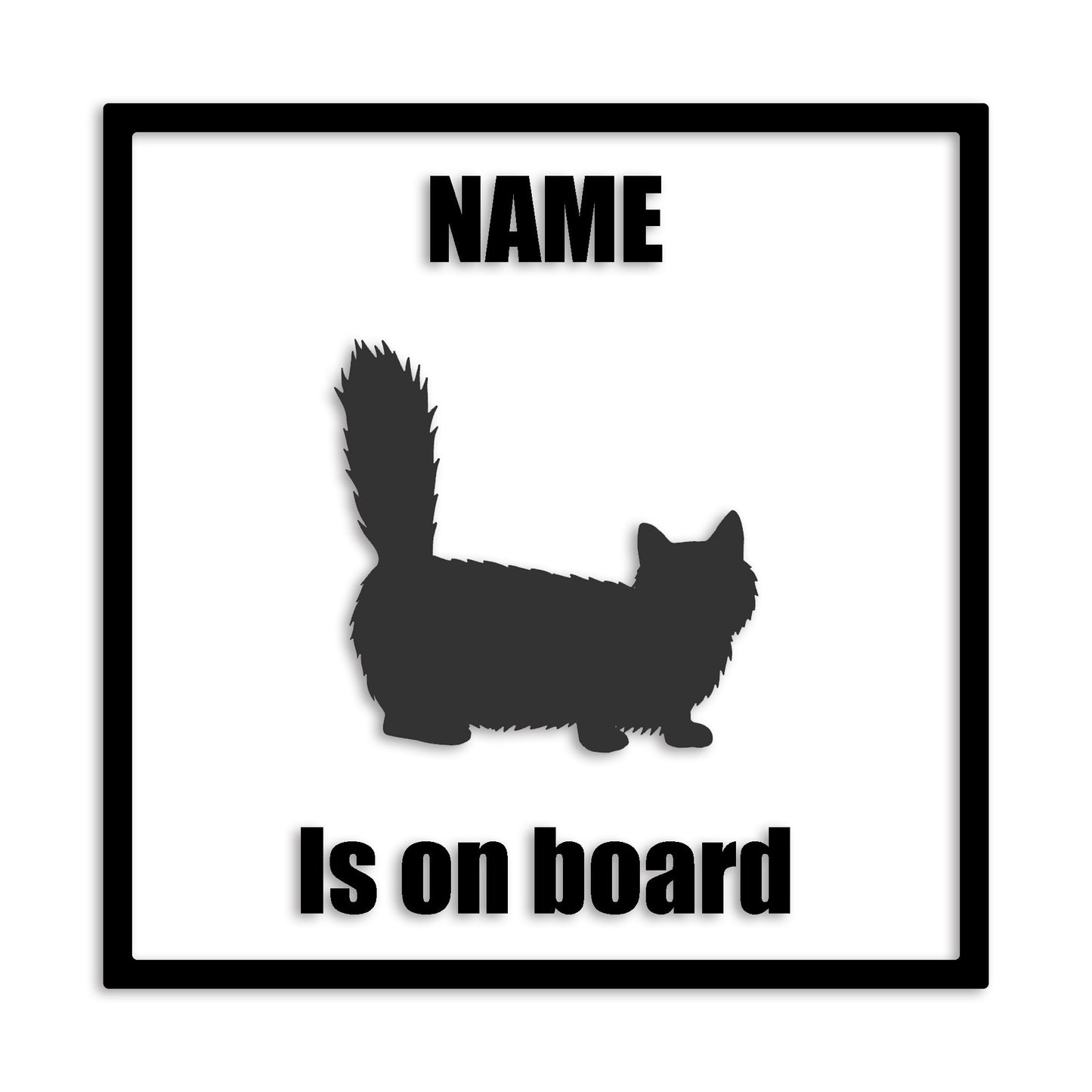 マンチカン 文字入れ可能 ペット 猫 カッティング ステッカー (st-133-171)